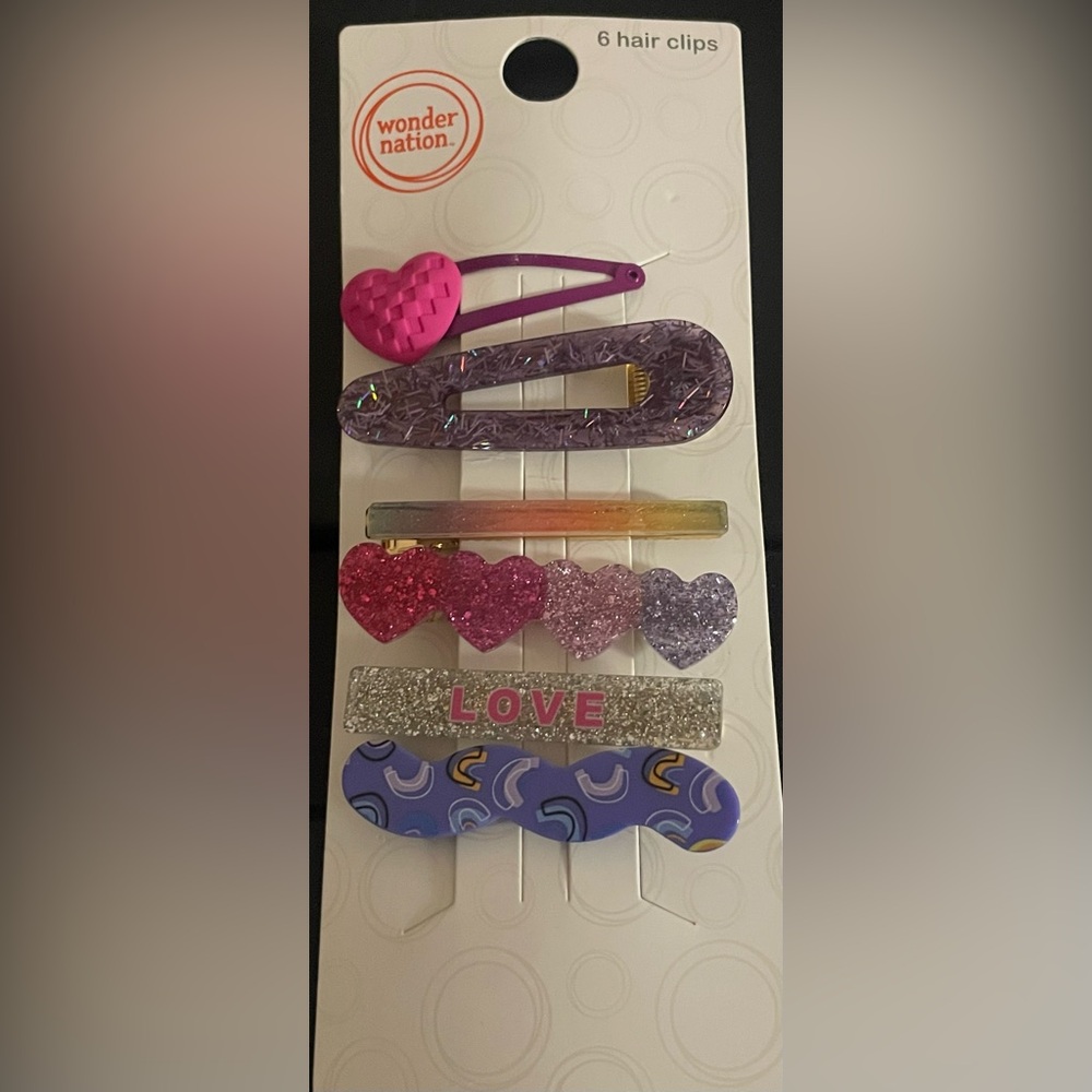 🔴 3/$12 Wonder Nation Colorful‎ Hair Clips Set! NEW!